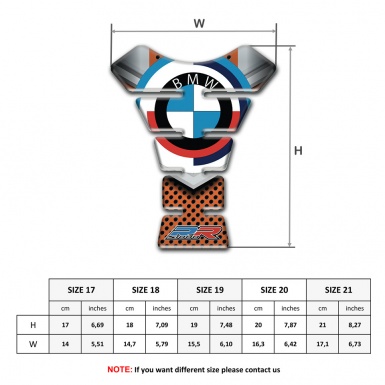 BMW Silicone Sticker Tank Fuse Copper Motiff RR style 