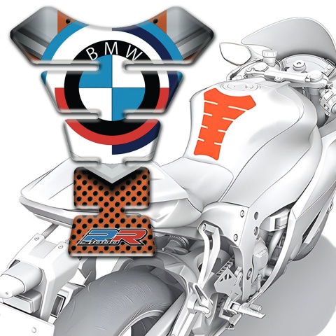 BMW Silicone Sticker Tank Fuse Copper Motiff RR style 