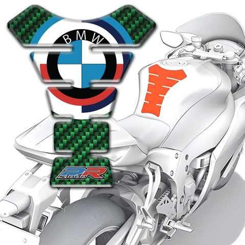 BMW Tank Pad Protector RR style Green carbon Edition 
