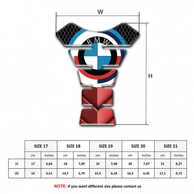 BMW Tank Protector New Logo Red Black Details Base 