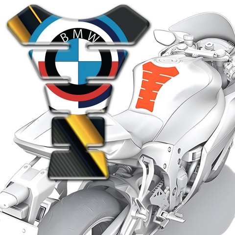 BMW Tank Pad Protector Diagonal Yellow Band Design 