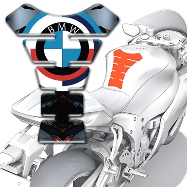 BMW Tank Guard Pads Silicone Sticker New Logo Edition 