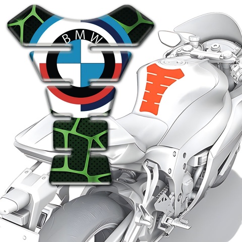 BMW Tank Pad Protector New Logo Green Decoration Base 