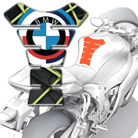 BMW Tank Protector Green Crossed Lines  Style 