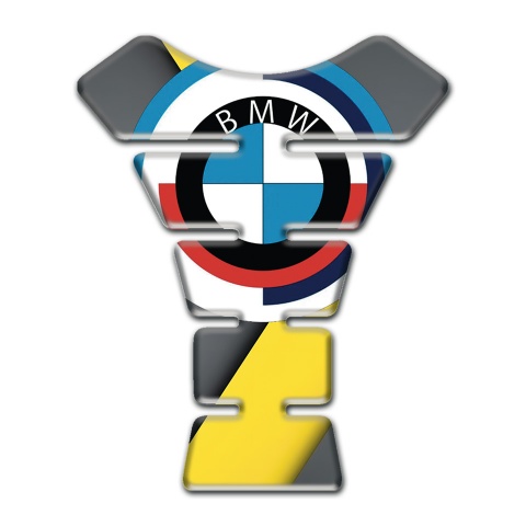 BMW Tank Fuse Anti Slip Sticker Grey Yellow Pattern 