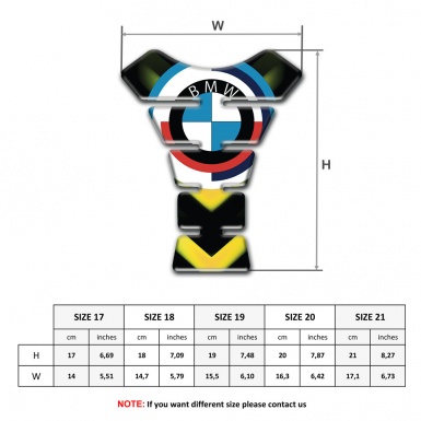BMW Tank Pad Protector Yellow V Shape Decoration 