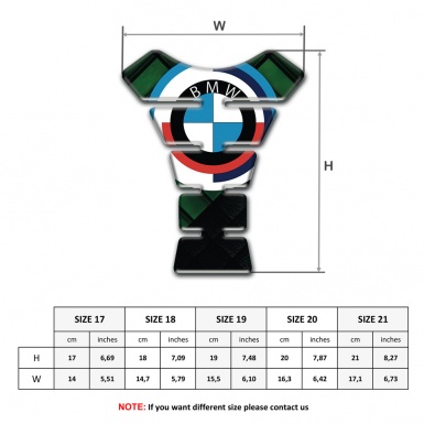 BMW Motorcycle Anti Slip Sticker Tank Protector Round logo Design 