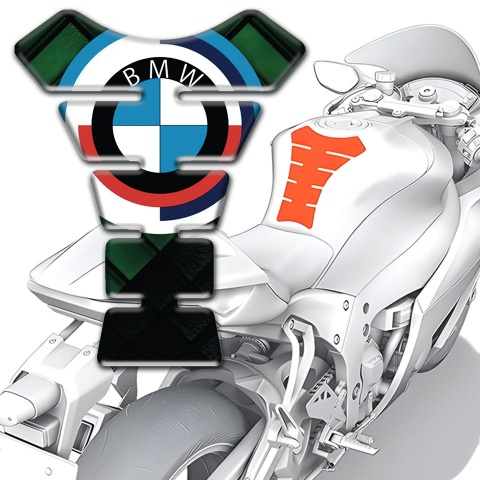 BMW Motorcycle Anti Slip Sticker Tank Protector Round logo Design 