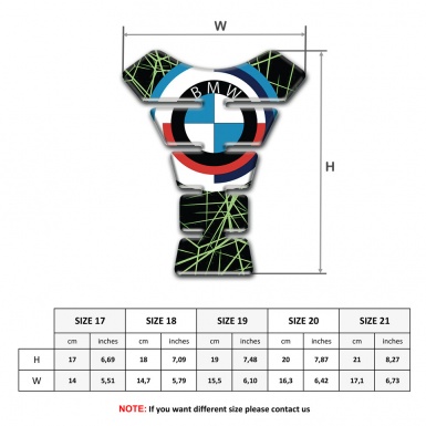 BMW Tank Protector Black with Green Spider Web Base Style 