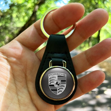 Porsche Key Holder Fob Leather High-Quality