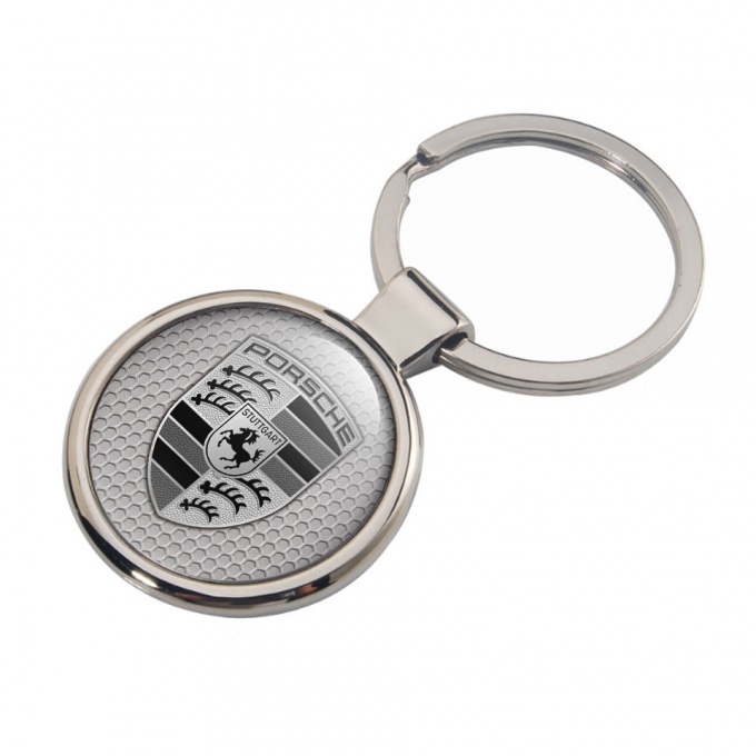Porsche Key Ring Metal Chrome Premium Quality