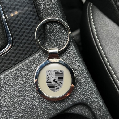 Porsche Key Ring 539 Color Base Monochrome Logo Edition