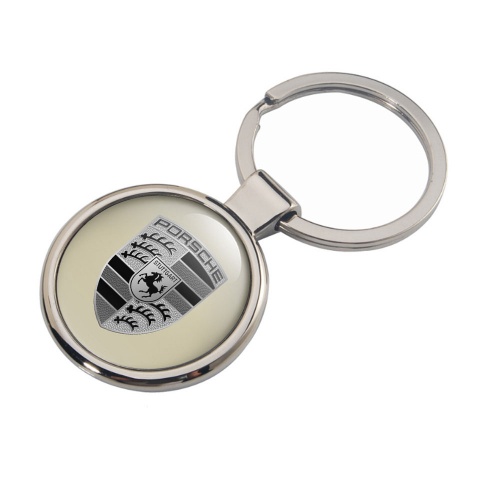 Porsche Key Ring 539 Color Base Monochrome Logo Edition