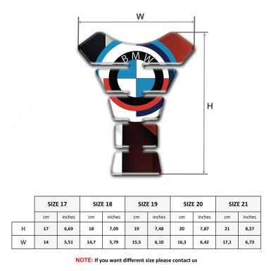 BMW Center Tank Guard Pads New Logo design 