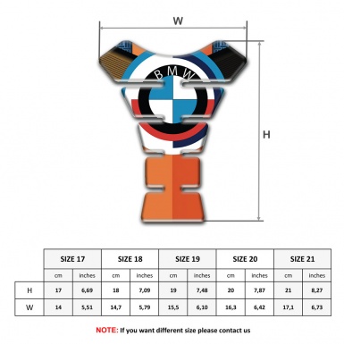 BMW Tank Protector Stylish Orange Decoration and Big Logo 