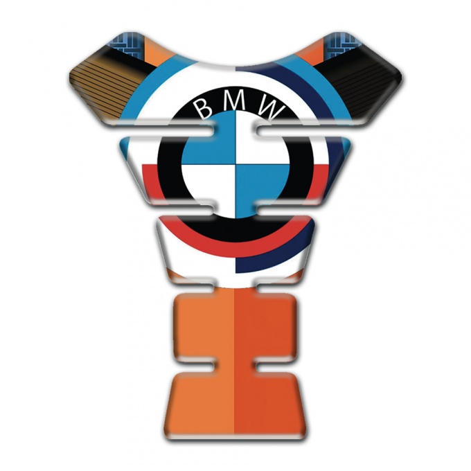 BMW Tank Protector Stylish Orange Decoration and Big Logo 