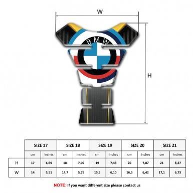 BMW Premium Quality Tank Pad Protector Round Big Logo High End Model 