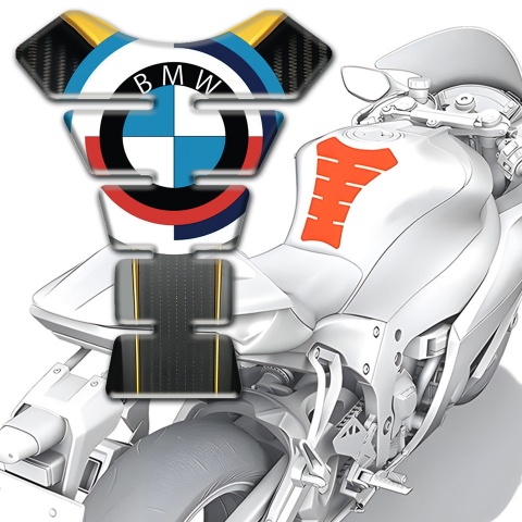BMW Premium Quality Tank Pad Protector Round Big Logo High End Model 