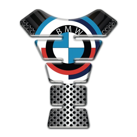 BMW Racing Edition Tank Pad Protector Perforated Metal Style 