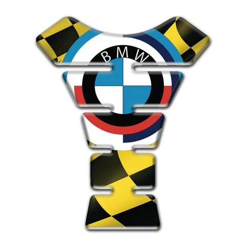 BMW Tank Guard Pads Yellow Black Figures Decoration 