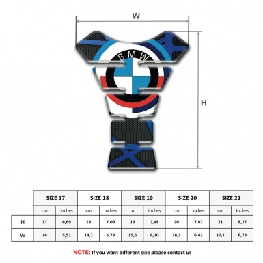 BMW Tank Fuse Black with Blue Lines Decoration 