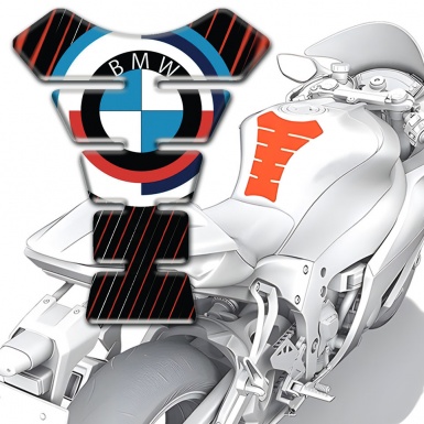 BMW Tank Fuse Black Base with Red Stripes 