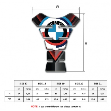 BMW Tank Pad Protector V Shape Red Element Print 