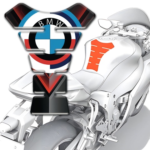 BMW Tank Pad Protector V Shape Red Element Print 