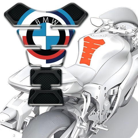 BMW Tank Guard Pads Dark background Big Logo 