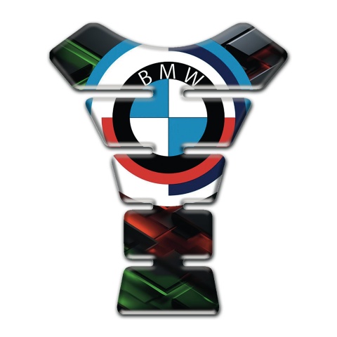 BMW Tank Protector Multicolored Background Big Logo Style 
