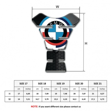 BMW Center Motorcycle Anti Slip Sticker Tank Fuse 