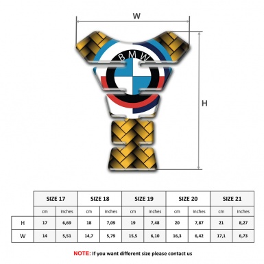 BMW Tank Guard Pads Yellow parts Design 