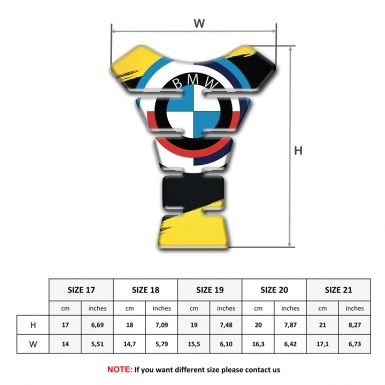 BMW Tank Pad Protector Yellow Black Paints Edition 