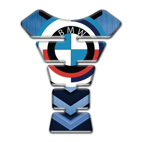 BMW Tank Protector Blue V Shape Background Details decoration 