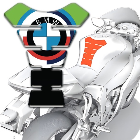 BMW Tank Pad Protector Green Black Background Big Logo Edition 