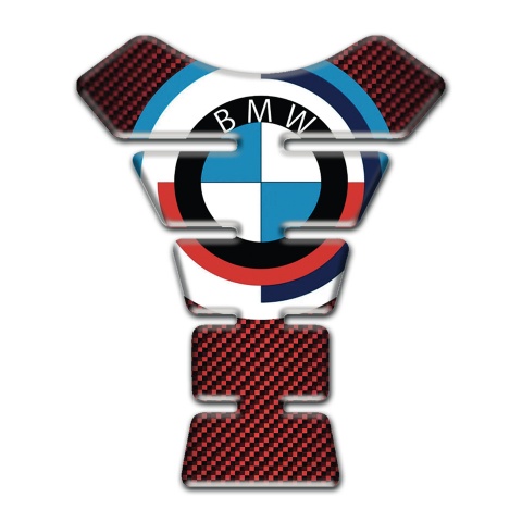 BMW Tank Protector Red Carbon Background and Big Logo style 