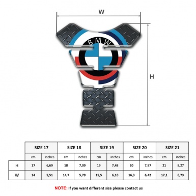 BMW Tank Pad Protector Rough Base Effect and Big Logo Style 