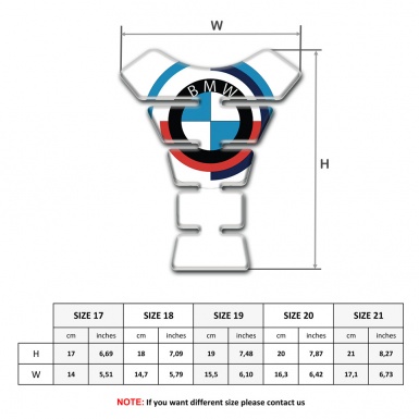 BMW Tank Protector White Background Style Big Round Logo 