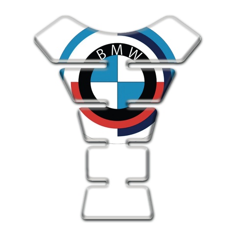 BMW Tank Protector White Background Style Big Round Logo 