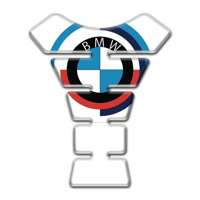 BMW Tank Protector White Background Style Big Round Logo 
