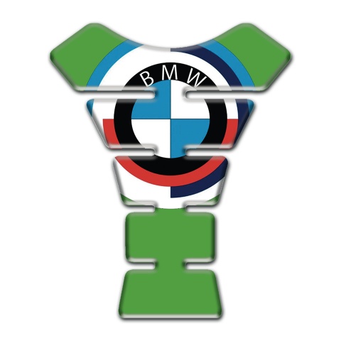 BMW Tank Protector Anti Slip Sticker Green Print with Big Logo Style 
