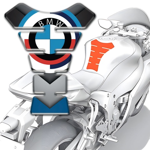 BMW Tank Guard Pads Stylish Print with Big Logo Style 
