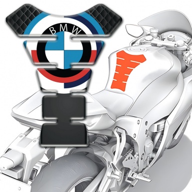 BMW Tank Protector Dark Mesh Base Motive and Big Logo Style 