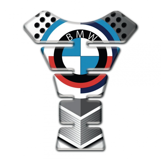 BMW Tank Guard Pads Black Dots Base Design Big Logo 