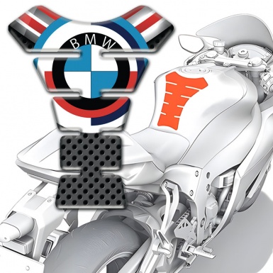 BMW Stylish Center  Tank Pad Protector Big Round Logo design 
