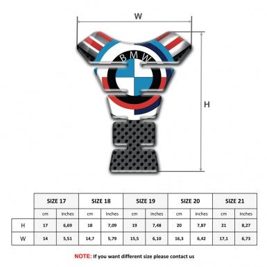 BMW Stylish Center  Tank Pad Protector Big Round Logo design 