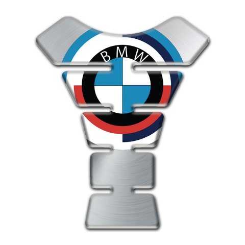 BMW Tank Protector Silver Base Design and Big Round Logo 
