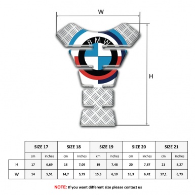 BMW Tank Pad Protector Mesh Effect Base Design and Big Round Logo 