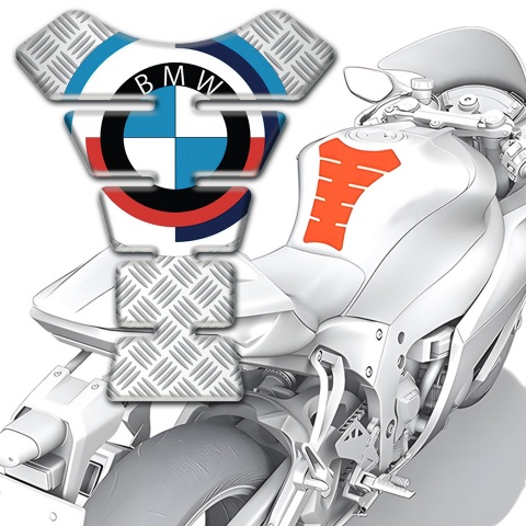 BMW Tank Pad Protector Mesh Effect Base Design and Big Round Logo 