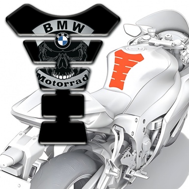 BMW Motorbike Tank Pad Black Print Skull Logo Motorrad Edition 